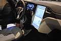 Tesla Model S interni vettura esposta dalle associazioni eV Now! e Gai (Gruppo d´acquisto ibrido)