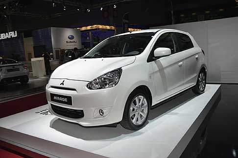 Mitsubishi - Nella vetrina d’Oltralpe spazio anche alla Mitsubishi Mirage, neonata compatta di MMC nel settore delle global small car.  width=