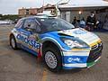 L´Italiano Luca Pedersoli, decimo con la Citroen DS3 WRC sul traguardo al Rally WRC in Sardegna. Foto by Automania