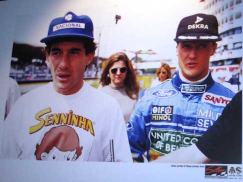 20 anni dalla scomparsa di Senna - Mostra fotografica memorativa di Ayrton Senna e Michael Schumacher sul Circuito di Imola width=