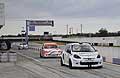 Vetture da gara della categoria Turismo fino 1600 che entrano in pista per le prove libere al 1° Trofeo Autodromo del Levante 2014