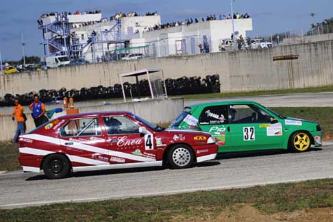 2^ Prova circutio di Binetto - Peugeot 106 Rally pilota Argese Donato e Alta Romeo 33 di Gaudenzi Domenico in gara al Trofeo Autodromo del Levante 2014 - 2^ Prova width=