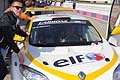 Vettura incidentata spinta a mano in corsia box Renault Megane Troph di De Giuseppe Raffaele alla guida uscito indenne dall´incidente al Trofeo Autodromo del levante II edizione, categoria Turismo oltre 1600
