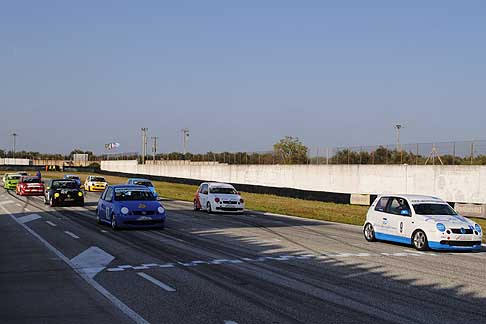 Motorsport - Griglia di partenza Volkwsagen lupo trofeo monomarca al II Trofeo Autodromo del Levante sul tracciato di Binetto width=