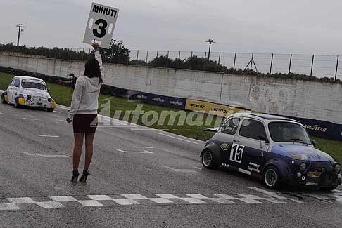 Trofeo Autodromo del Levante 2016 - Pole position Cuomo Giancarlo su Abarth 500 terzo Coppola Pasquale su Fiat 500 in gara 1 Campionto Italiano Le Bicilindriche - 2^ Prova del Trofeo Autodromo del Levante 2016