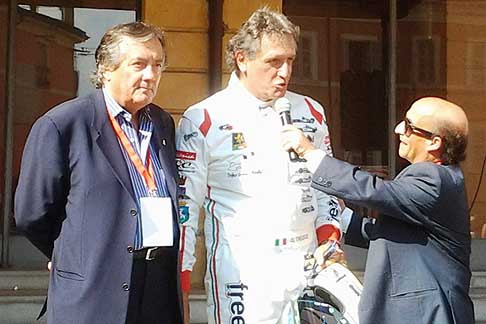 Premiato Toto Wolff - Giancarlo Minadi e ex pilota Gabriele Tredozzi intervistato al Trofeo Lorenzo Bandini 2015 width=