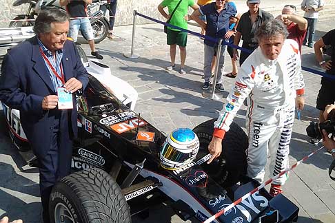 Premiato Toto Wolff - Monoposto Formula 1 Minarci pilota Gabriele Tredozzi e Giancarlo Minardi al Trofeo Lorenzo Bandini 2015 width=