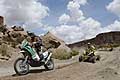 Dakar 2015 - 10^ tappa in azione moto e quad in zona montuosa