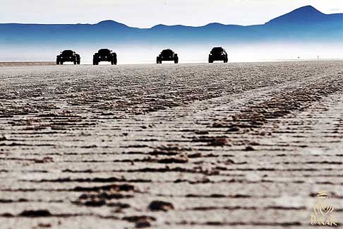 Dakar 2015 - Bolivia Cile traccito auto 8^ tappa sulle saline per la Dakar 2015 width=