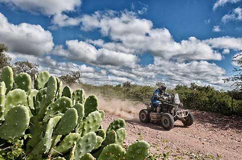 Rosario - Buenos Aires  - Domaszewski Daniel su quad Honda in gara nella Dakar 2015 giunge 3 nella 13^ tappa width=