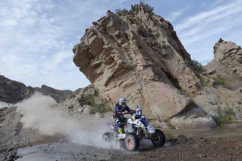 San Juan - Chilecito - Quad in azione nella 3^ tappa del Rallye Raid della Dakar 2015 width=