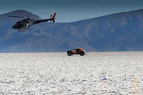 Dakar 2015 - Cars azione Dakar 2015 sul percorso delle Saline width=