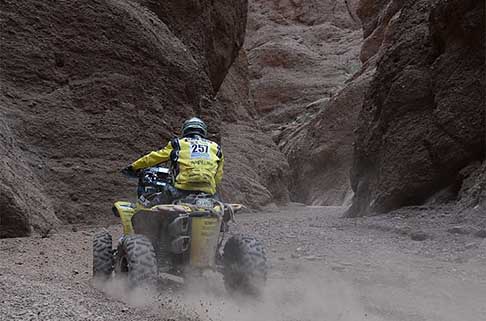 Salta - Termas de Rio Hondo - Dakar 2015 quad Can-Am 800 Ranegade driver Sebastian Palma in azione width=