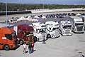 Vista panoramica camion all´Autodromo del Levante a Binetto (Bari)