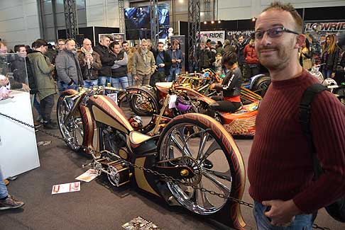 Moto Bike Verona - Harley-Davidson Fat Boy 2004 e proveniente dal Kuwait, una special il cui valore è ampiamente superiore ai 100.000 euro al Moto Bike di Verona 2016 premiata Best of Show 