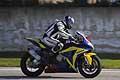 Mele Francesco moto Bmw giunto terzo sul traguardo al Trofeo Inverno 2015 in pista presso l´Autodromo del Levante 2015