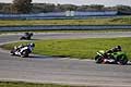 Moto classe Open Kawasaki di Cesario Stefanelli insegue Albanese Rossano su Aprilia e Gentile Flavio su Ducati 3^ gara del Trofeo Inverno 2015 classe Open all´Autodromo del Levante