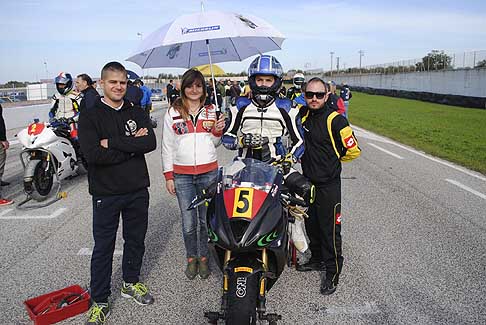 Trofeo Inverno - Del Vecchio Nicola su moto Triumph, atmosfere pregara al Trofeo Inverno 2015 presso l´Autodromo del Levante di Binetto