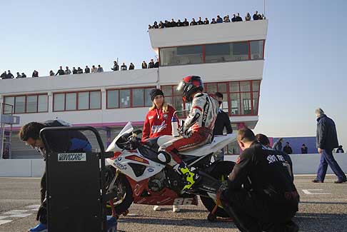 Classe Open - Pole position Divicaro Cosimo su moto BMW e Autodromo gremito, 3^ gara al Trofeo Inverno 2015 classe Open all´Autodromo del Levante