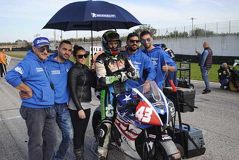 Trofeo Inverno - Rubino Raffaele su bike Honda, atmosfere pregara 600 Open/Amatori al Trofeo Inverno 2015 presso l´Autodromo del Levante di Binetto