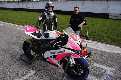 Trofeo Inverno - Sacripante Pio su Yamaha del team Guardiagrele, atmosfere pregara al Trofeo Inverno 2015 presso l´Autodromo del Levante di Binetto