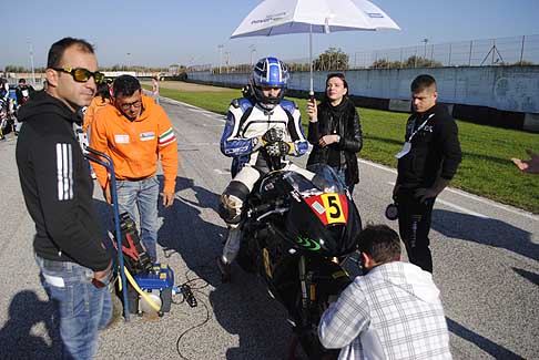 Trofeo Inverno 2015 - Griglia di partenza atmosfere bike Triumph di Del Vecchio Nicola classe 600 Open, 3^ gara al Trofeo Inverno 2015 all´Autodromo del Levante di Binetto