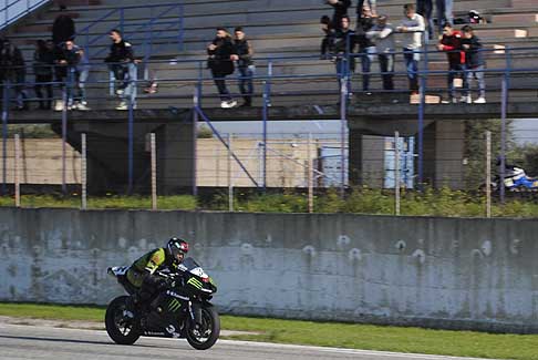 Trofeo Inverno 2015 - Kawasaki biker Miccelli Pietro Angelo sotto le tribune Classe 600 Open/Amatori, 3^ Gara al Trofeo Inverno 2015 all´Autodromo del Levante